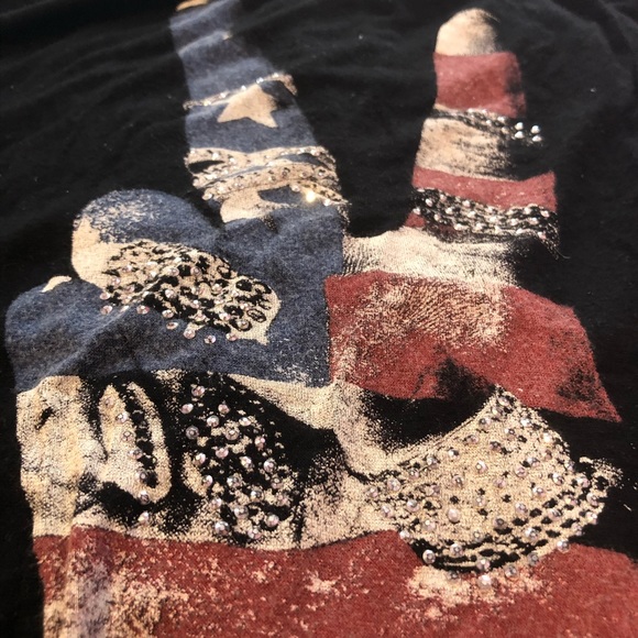 Women black peace crop top - Picture 2 of 2